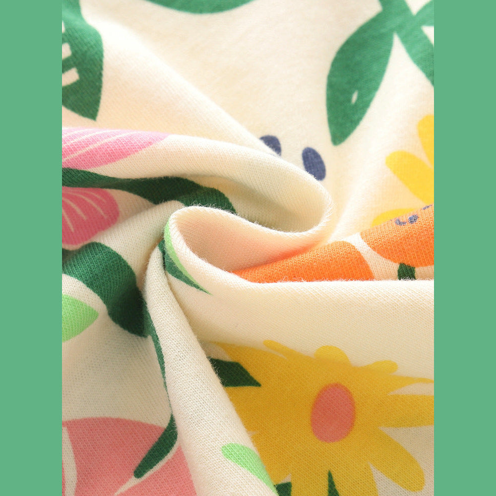 MyKids-USA® Summer Yellow Flowers Pattern T-shirt for Girls