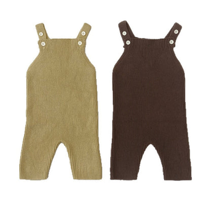 MyKids-USA® Autumn Hot Selling Baby Unisex Solid Color Sleeveless Knitted Romper