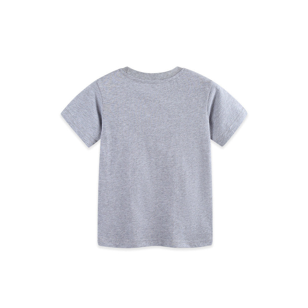 MyKids-USA® Summer Arrival Boys’ Cartoon and Letters Pattern Short Sleeves T-shirt