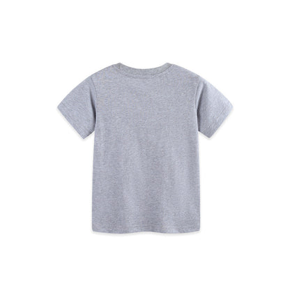 MyKids-USA® Summer Arrival Boys’ Cartoon and Letters Pattern Short Sleeves T-shirt
