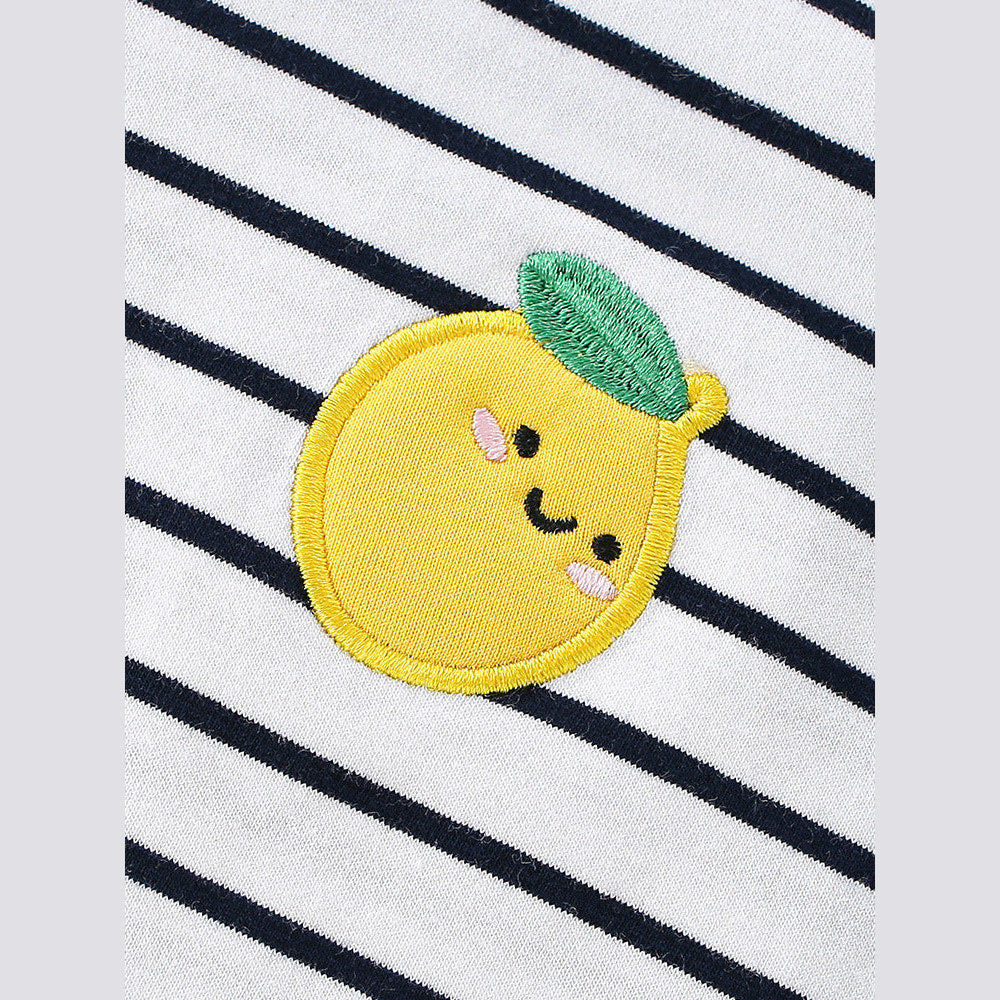 MyKids-USA® Summer Hot Selling Yellow Lemon Striped T-shirt for Girls