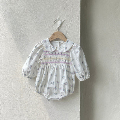 MyKids-USA® Autumn Floral Pattern Baby Kids Girls Princess Long Sleeves Bodysuit