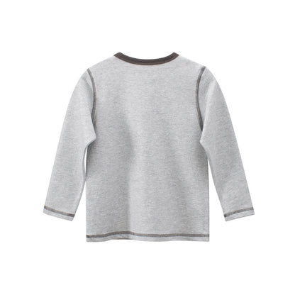 MyKids-USA® Autumn Baby Kids Boys Letters and Cartoon Print Long Sleeves Crew Neck Sweatshirt