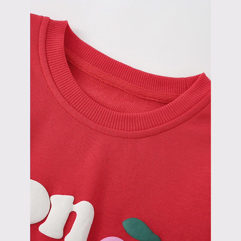 MyKids-USA® Autumn Arrival Kids Girls Letters Print Crew Neck Long Sleeves Pullover
