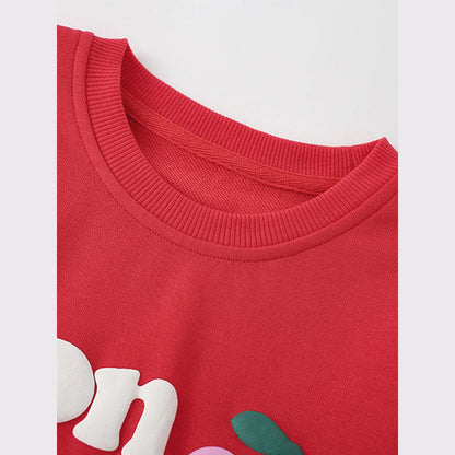 MyKids-USA® Autumn Arrival Kids Girls Letters Print Crew Neck Long Sleeves Pullover