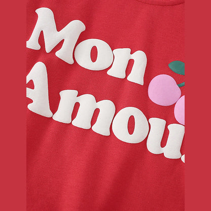 MyKids-USA® Autumn Arrival Kids Girls Letters Print Crew Neck Long Sleeves Pullover