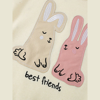 MyKids-USA® Autumn Arrival Kids Girls Cartoon and Letters Print Crew Neck Long Sleeves Pullover