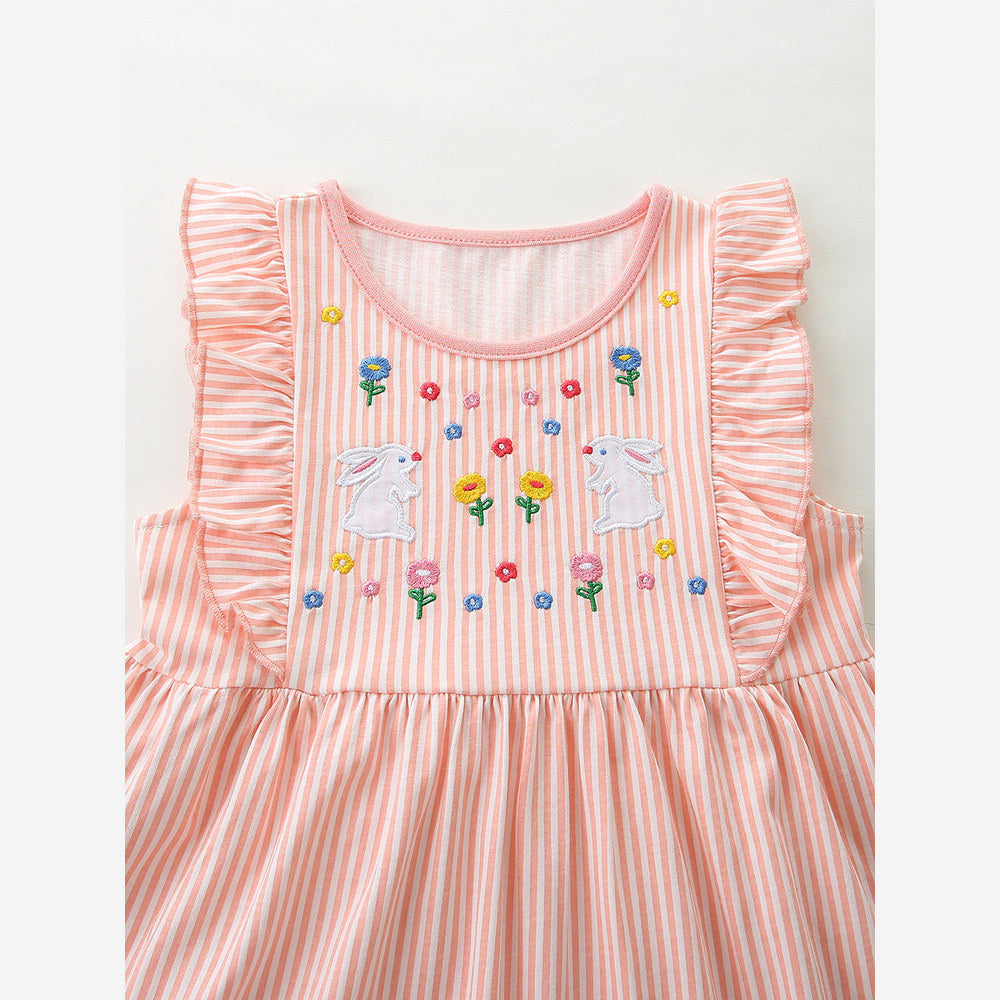MyKids-USA® Summer Hot Selling Cute Cartoon Pattern Sleeveless Dress for Stylish Girls