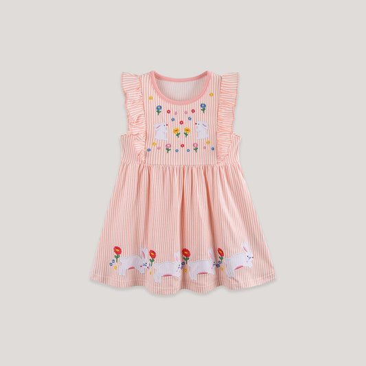 MyKids-USA® Summer Hot Selling Cute Cartoon Pattern Sleeveless Dress for Stylish Girls