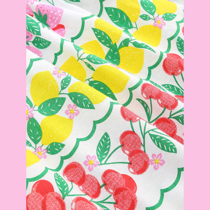 MyKids-USA® Summer Hot Selling Cute Fruits Pattern Short Sleeves Dress for Stylish Girls