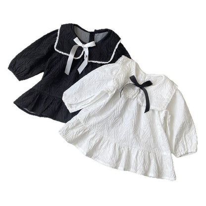 MyKids-USA® Autumn Butterfly-bows Baby Kids Girls Princess Long Sleeves Dress