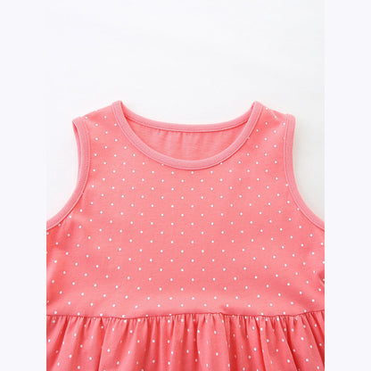 MyKids-USA® Summer Hot Selling Cute Cartoon Pattern Sleeveless Dress for Stylish Girls