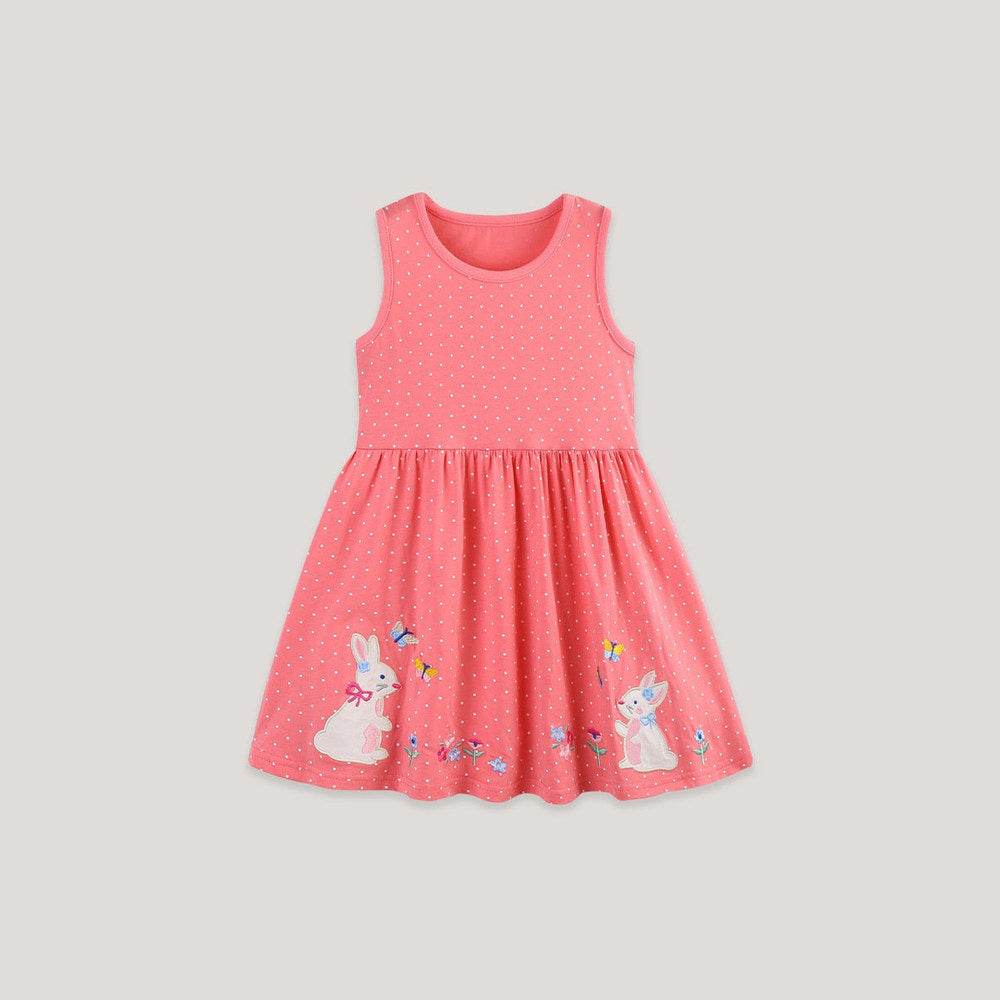 MyKids-USA® Summer Hot Selling Cute Cartoon Pattern Sleeveless Dress for Stylish Girls