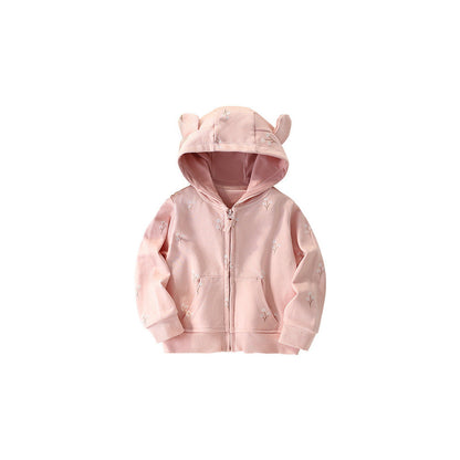 MyKids-USA® Arrival European and American Style Girls’ Floral Pattern Coat with Long Sleeves