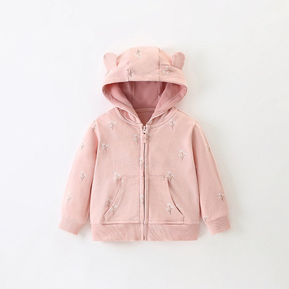 MyKids-USA® Arrival European and American Style Girls’ Floral Pattern Coat with Long Sleeves