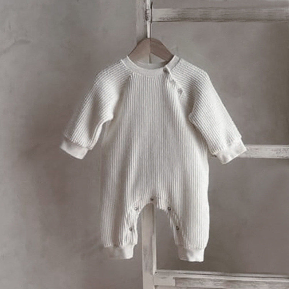 MyKids-USA® Autumn Hot Selling Baby Unisex Solid Color Long Sleeves Romper