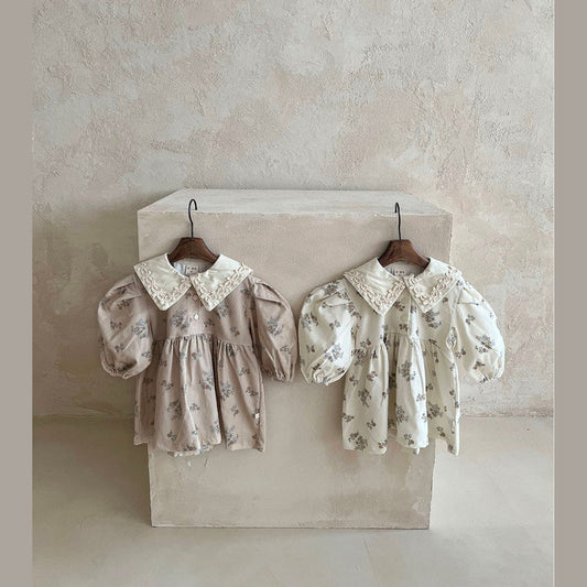 MyKids-USA® Floral Pattern Baby Kids Girls Princess Long Sleeves Dress