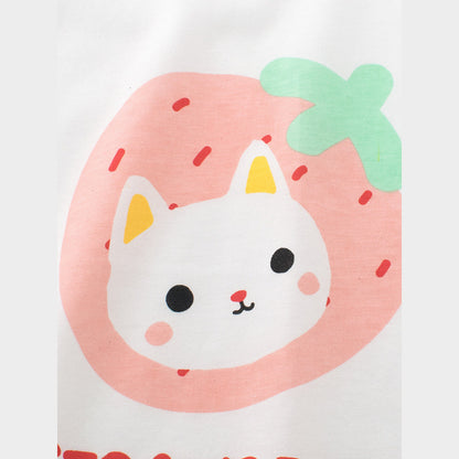 MyKids-USA® Summer Girls’ Cartoon and Letters Pattern T-shirt in European and American Style