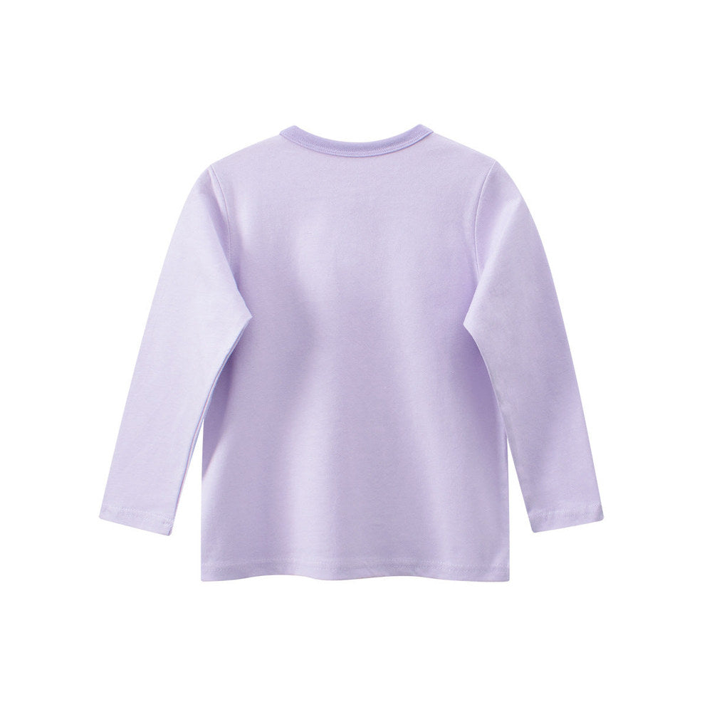 MyKids-USA® Autumn Arrival Kids Girls Cartoon and Letters Print Crew Neck Long Sleeves Top
