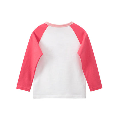 MyKids-USA® Autumn Arrival Kids Girls Cartoon and Letters Print Crew Neck Long Sleeves Top