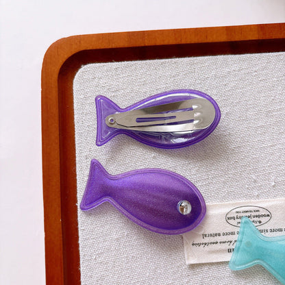 MyKids-USA® Cute Summer Fish Shaped Hair Clips for Girls Set