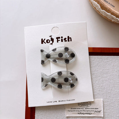 MyKids-USA® Cute Summer Fish Shaped Hair Clips for Girls Set