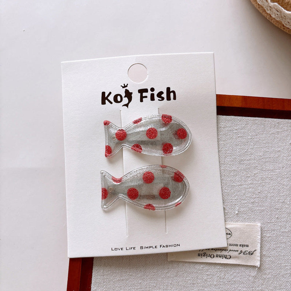 MyKids-USA® Cute Summer Fish Shaped Hair Clips for Girls Set