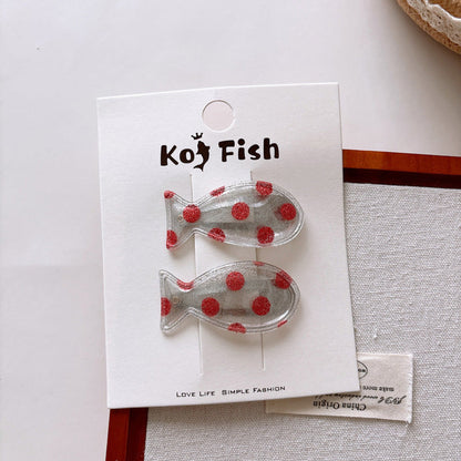 MyKids-USA® Cute Summer Fish Shaped Hair Clips for Girls Set