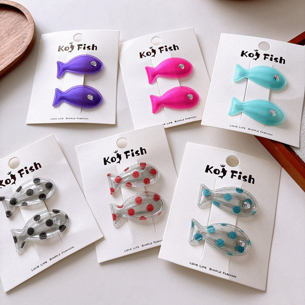 MyKids-USA® Cute Summer Fish Shaped Hair Clips for Girls Set