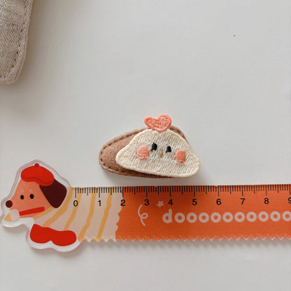 MyKids-USA® Cute Summer Cartoon Embroidered Hair Clips for Girls Set