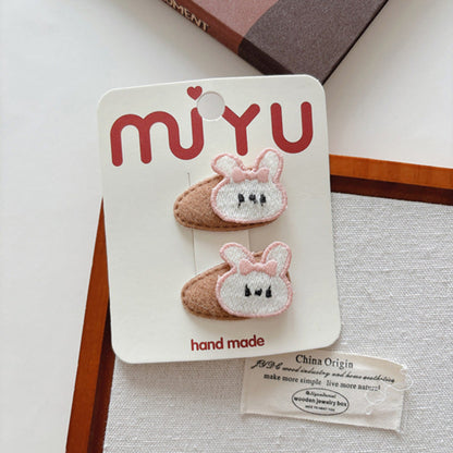 MyKids-USA® Cute Summer Cartoon Embroidered Hair Clips for Girls Set