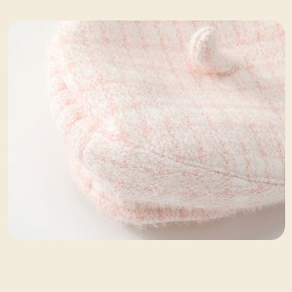 MyKids-USA® Autumn Arrival Baby Girls Thick Sleeveless Cute Hearts and Plaid Pattern Dress with Hat