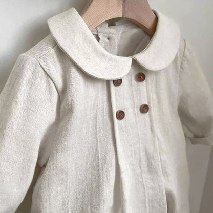 MyKids-USA® Autumn Arrival Solid Color Baby Kids Long Sleeves Preppy Bodysuit