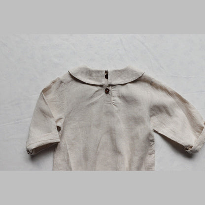 MyKids-USA® Autumn Arrival Solid Color Baby Kids Long Sleeves Preppy Bodysuit
