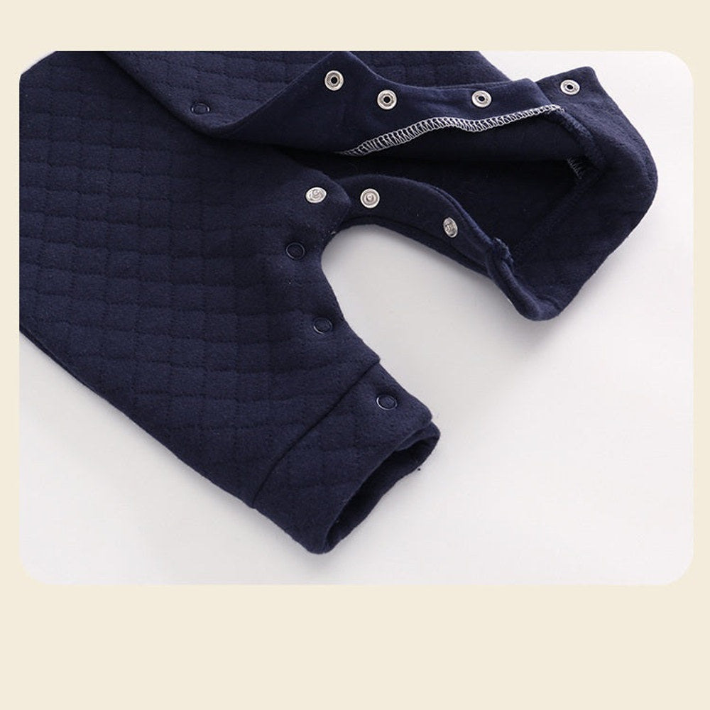MyKids-USA® Autumn Winter Arrival Baby Boys Color Patchwork Rompers and English Herringbone Vest Clothing Set