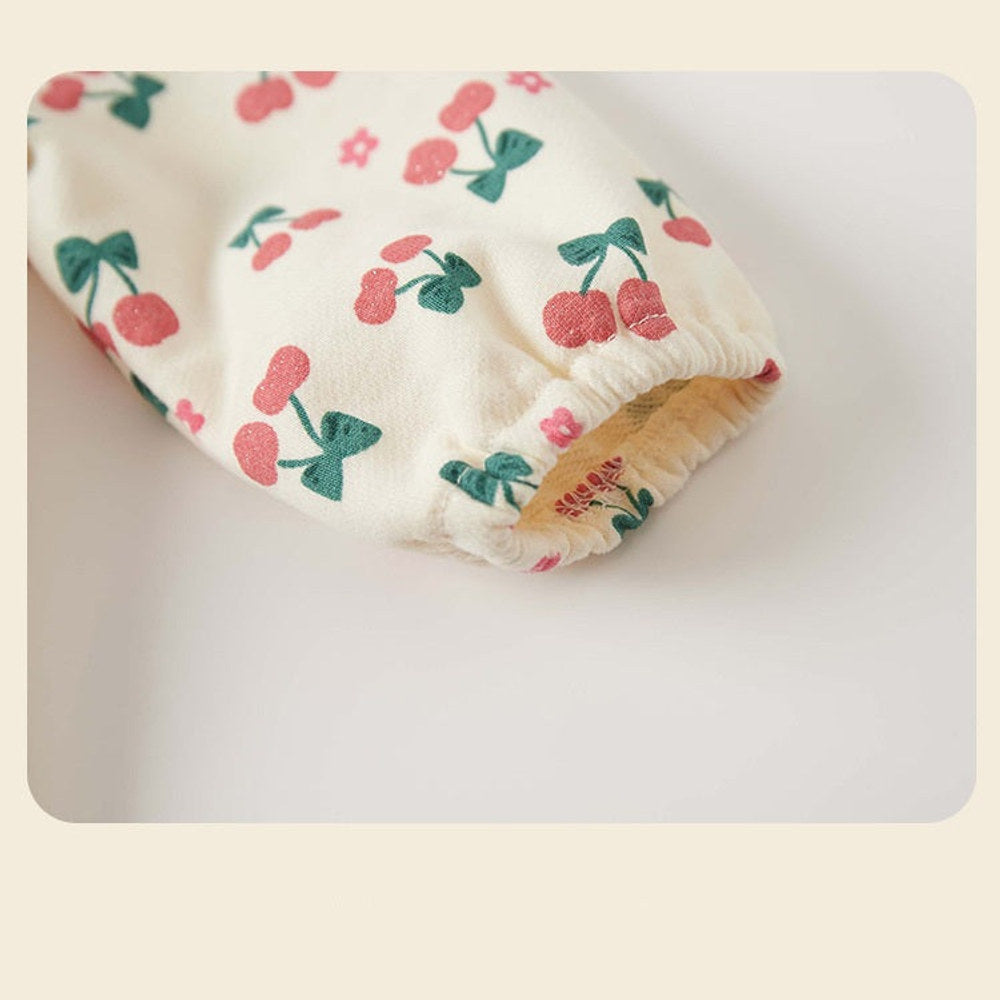 MyKids-USA® Autumn Arrival Baby Girls Long Sleeves Cute Cherry Pattern Rompers