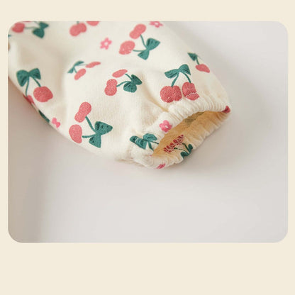 MyKids-USA® Autumn Arrival Baby Girls Long Sleeves Cute Cherry Pattern Rompers