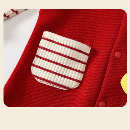 MyKids-USA® Autumn Arrival Baby Long Sleeves Cute Cartoon and Striped Pattern Rompers