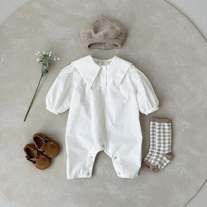 MyKids-USA® Autumn Hot Selling Baby Unisex Solid Color Long Sleeves Romper