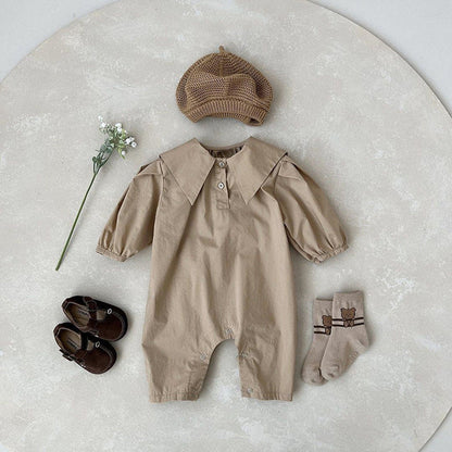 MyKids-USA® Autumn Hot Selling Baby Unisex Solid Color Long Sleeves Romper