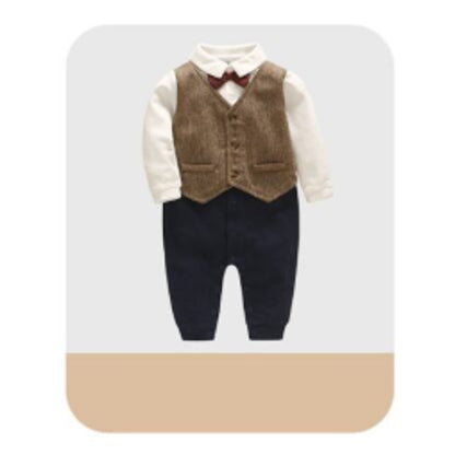 MyKids-USA® Autumn Arrival Baby Boys Long Sleeves Cute Color Patchwork Rompers