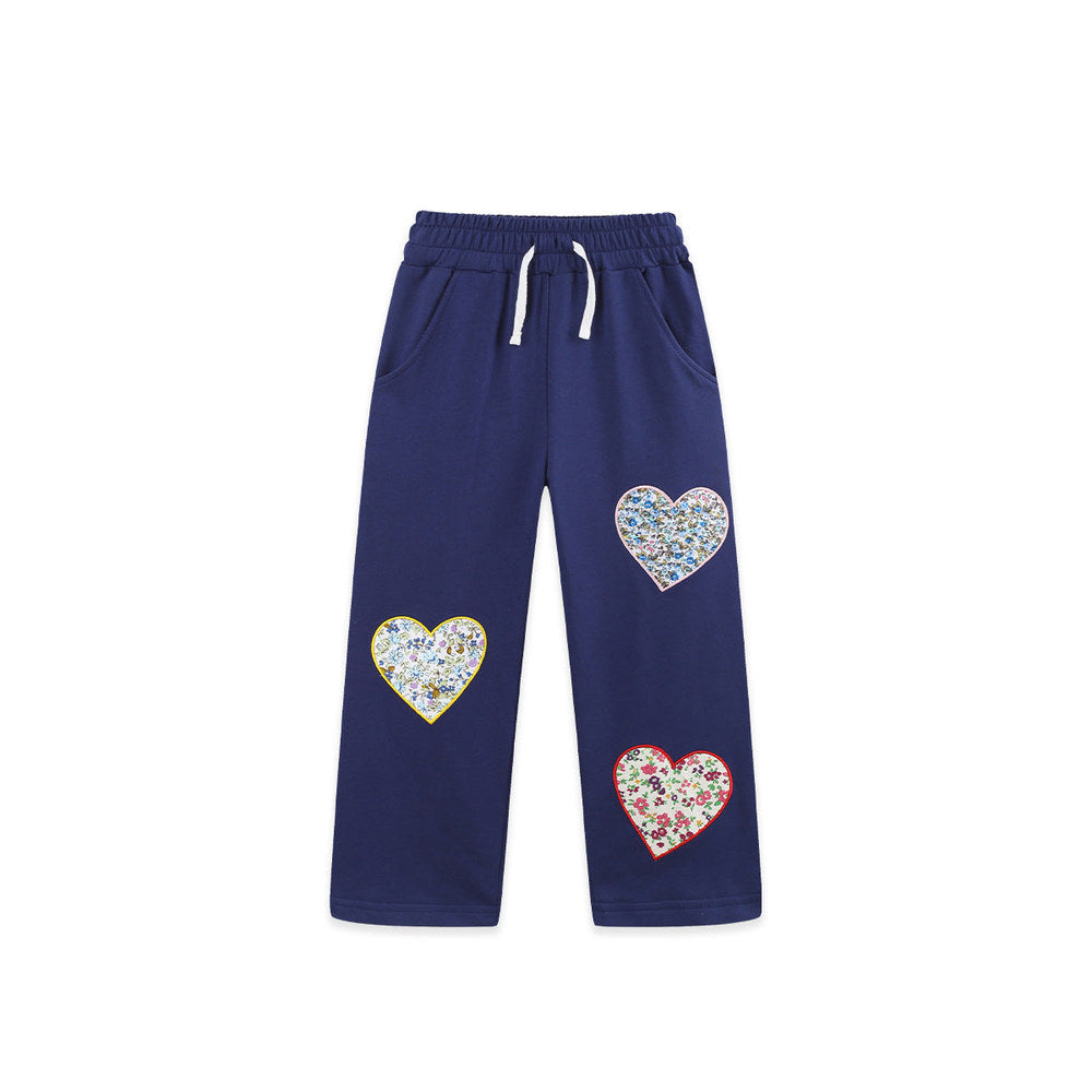 MyKids-USA® Arrival Autumn Floral Hearts Pattern Pants for Girls