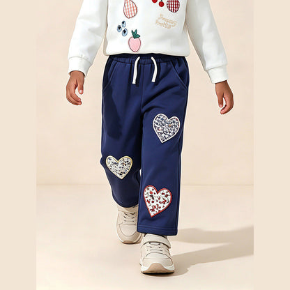 MyKids-USA® Arrival Autumn Floral Hearts Pattern Pants for Girls