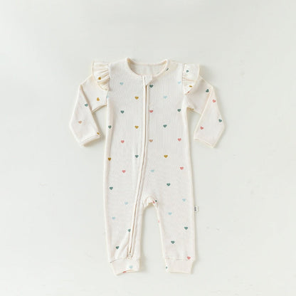 MyKids-USA® Autumn Hot Selling Baby Unisex Hearts Pattern Long Sleeves Romper
