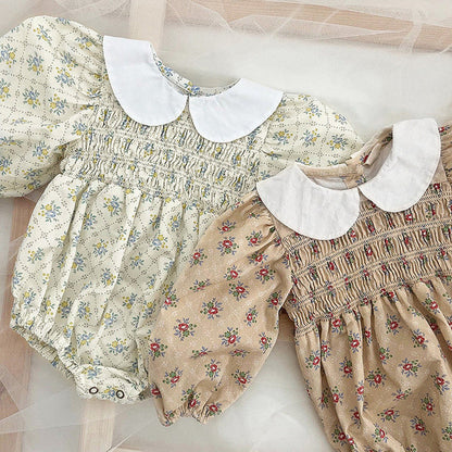 MyKids-USA® Autumn Arrival Baby Kids Girls Princess Long Sleeves Flowers Printed Bodysuit