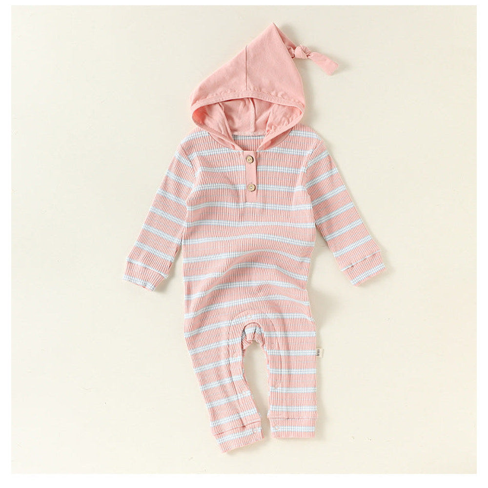 MyKids-USA® Autumn Arrival Baby Kids Unisex Long Sleeves Striped Pattern Rompers