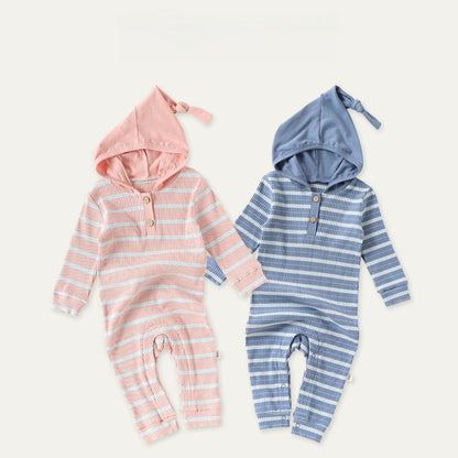MyKids-USA® Autumn Arrival Baby Kids Unisex Long Sleeves Striped Pattern Rompers