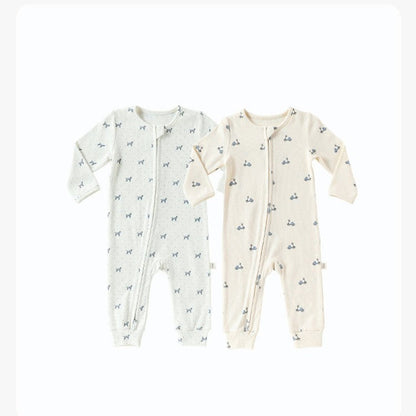 MyKids-USA® Autumn Arrival Baby Kids Unisex Long Sleeves Cartoon Pattern Zip-up Rompers