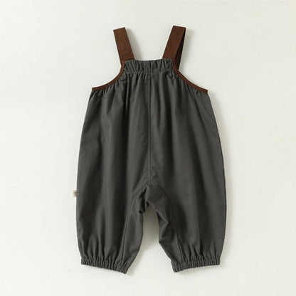 MyKids-USA® Autumn Arrival Baby Kids Unisex Sleeveless Letter Pattern Overalls Rompers