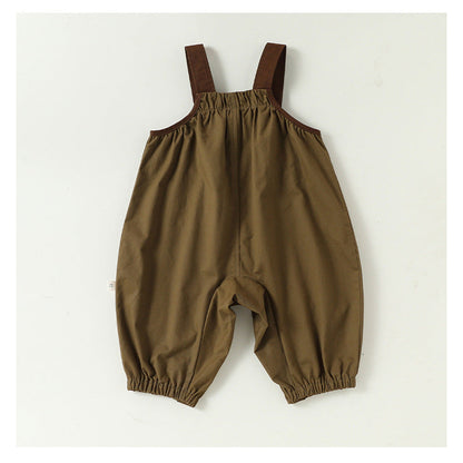 MyKids-USA® Autumn Arrival Baby Kids Unisex Sleeveless Letter Pattern Overalls Rompers